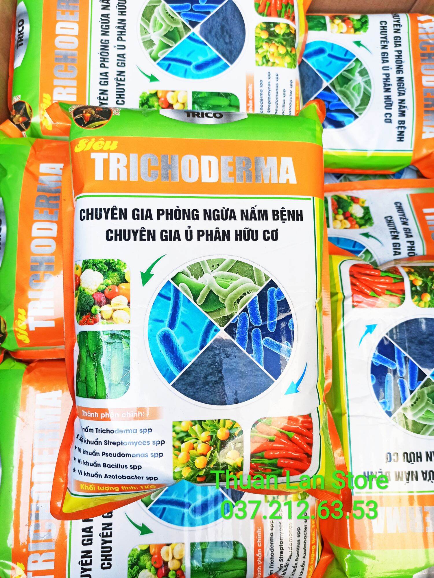 Siêu TRICHODERMA - Chuyên Phòng Trừ Nấm Bệnh, Ủ Phân Hữu Cơ gói 1kg