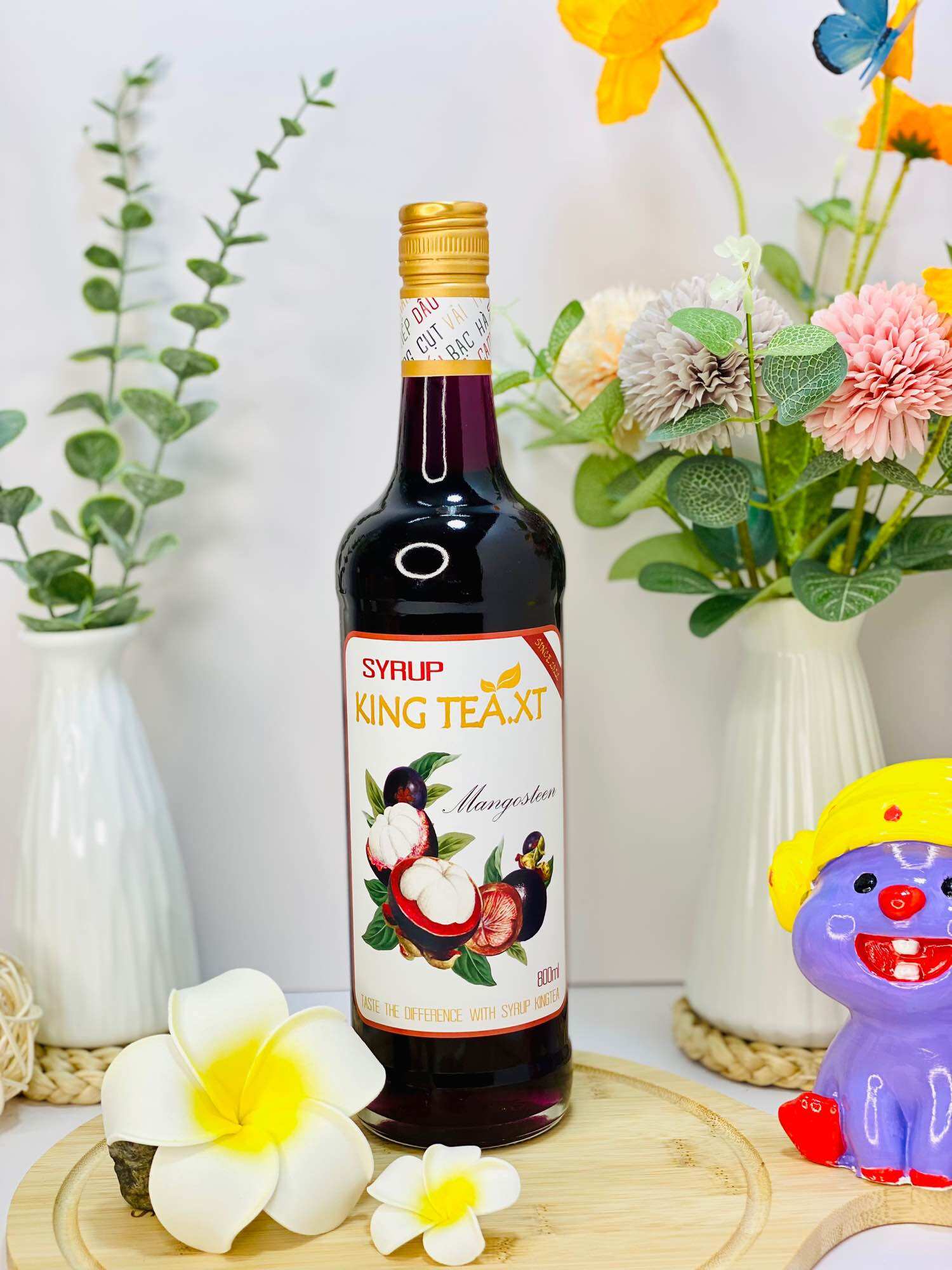 Siro Măng Cụt(Syrup Mangosteen)KingTea.XT-Chai Thuỷ Tinh  800ml