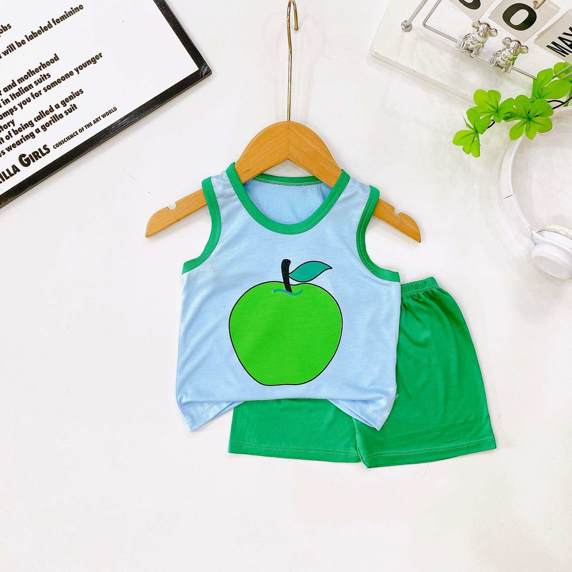 [Tặng lồng đèn trung thu với đơn 150k] {SALE chọn màu} Bo Thun lạnh minkymom in hình trái cây, nước ngọt, hình con vật vải đẹp