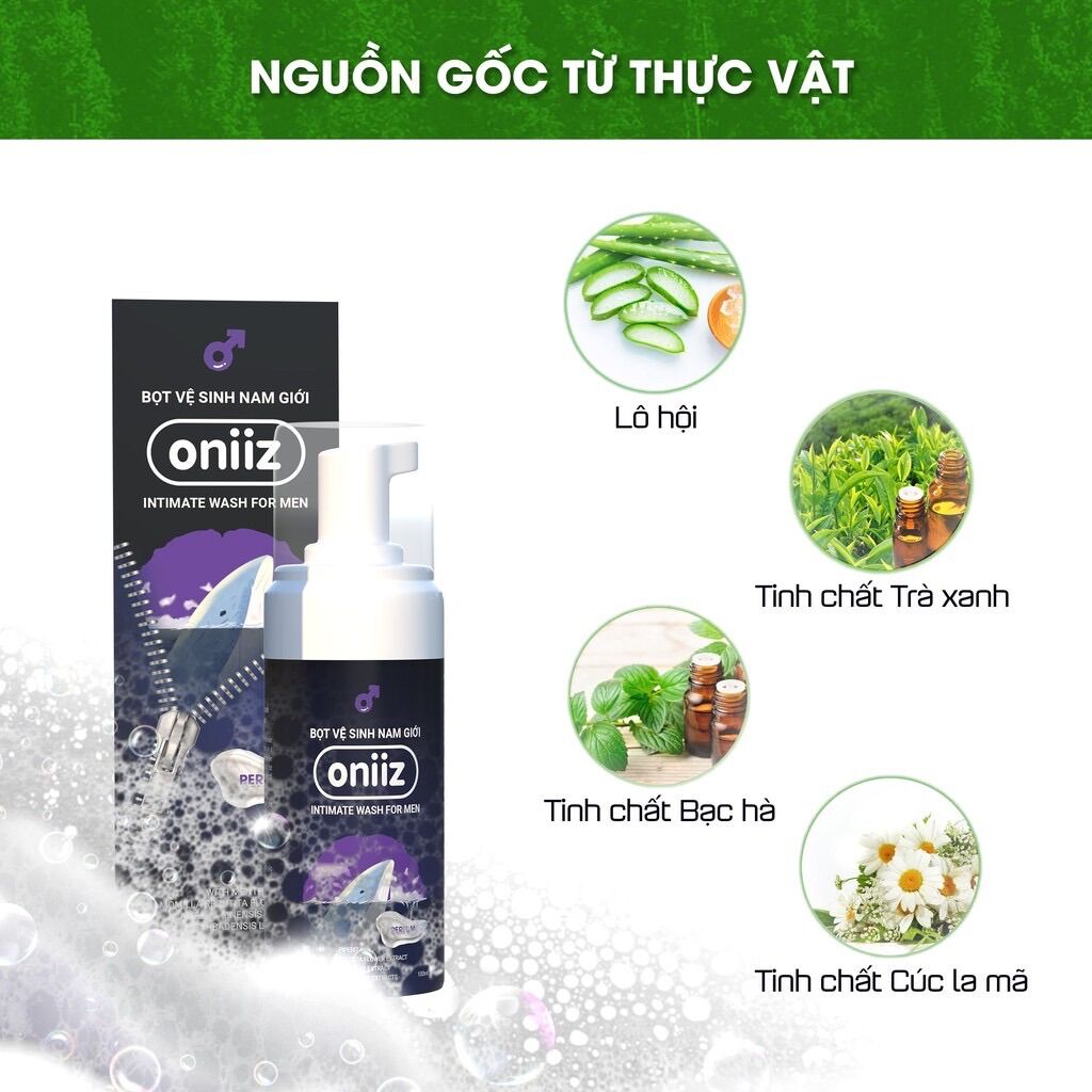 Bọt vệ sinh vùng dưới nam giới Oniiz 100ml