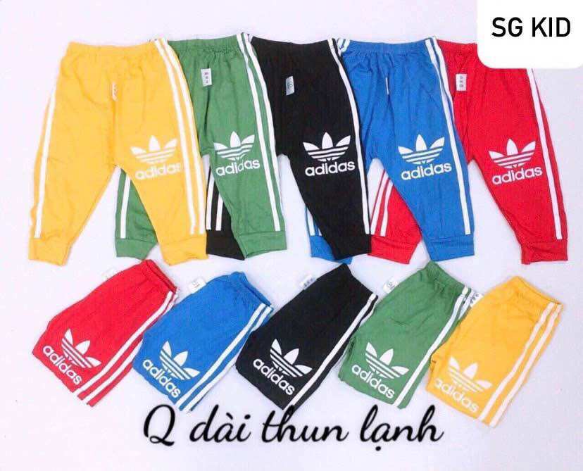 Quần dài thun lạnh logo adidas cho bé