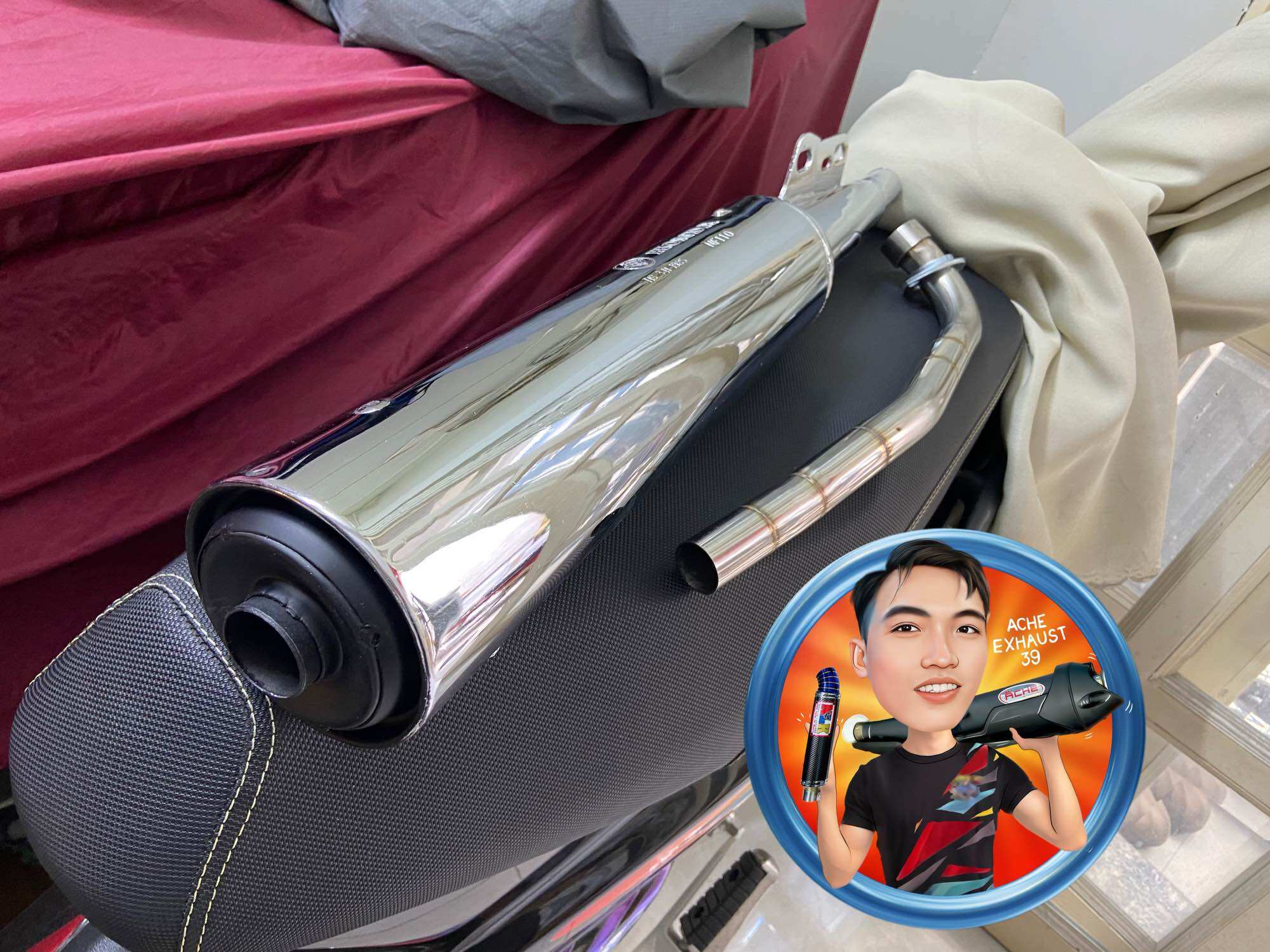  Pô Wave Nhỏ 110 Móc Nĩ Ù Cổ Rời Inox size27 