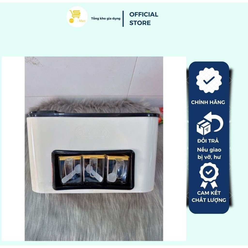 Kệ Gia Vị Nhà Bếp Đa Năng 3 Cốc Kèm Chỗ Để Dao Kéo (Giao Màu Ngẫu Nhiên) Tiết Kiệm Diện Tích, Dễ Vệ Sinh MTA-MART2