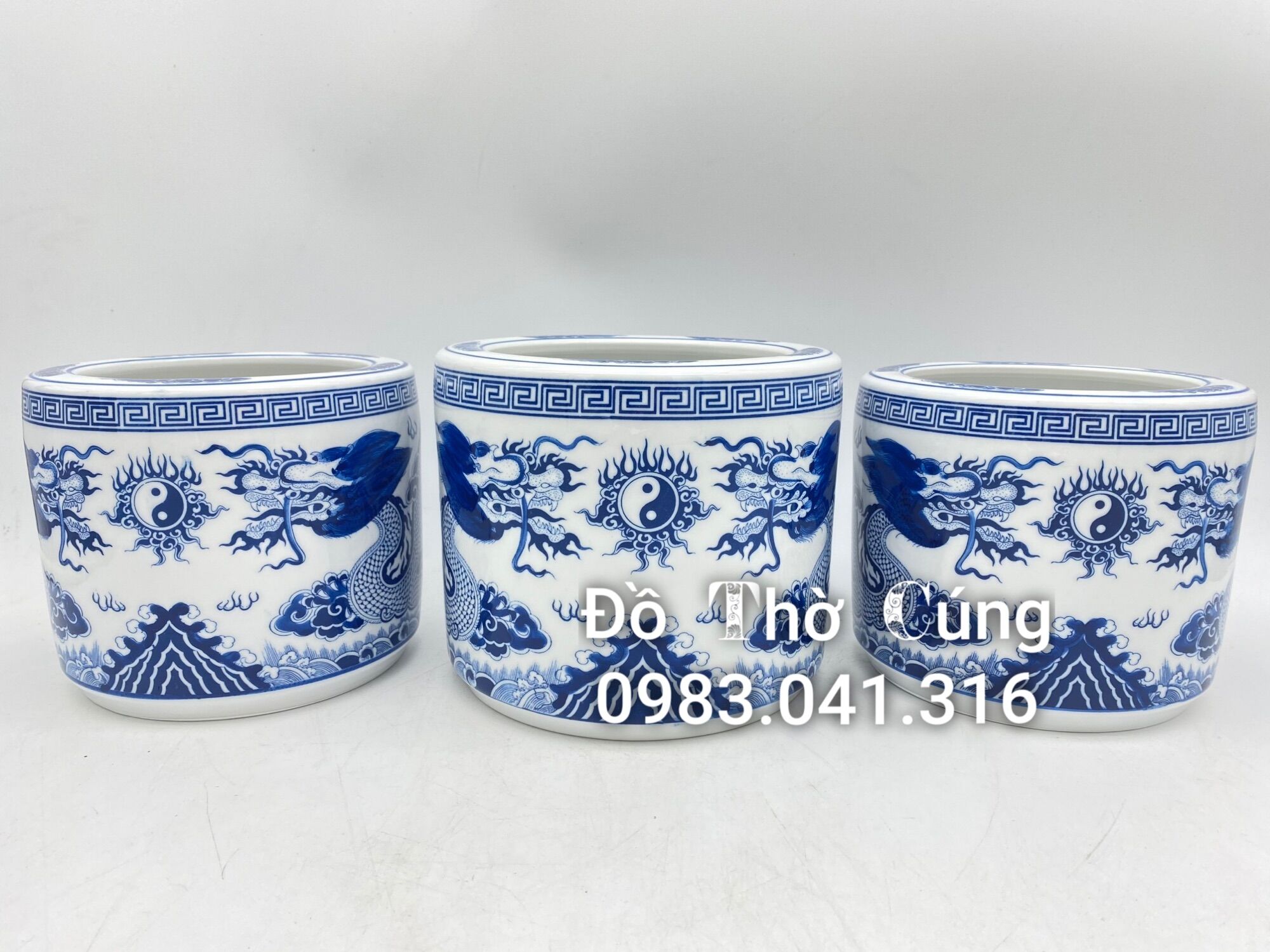 Bát Hương men lam Bát tràng