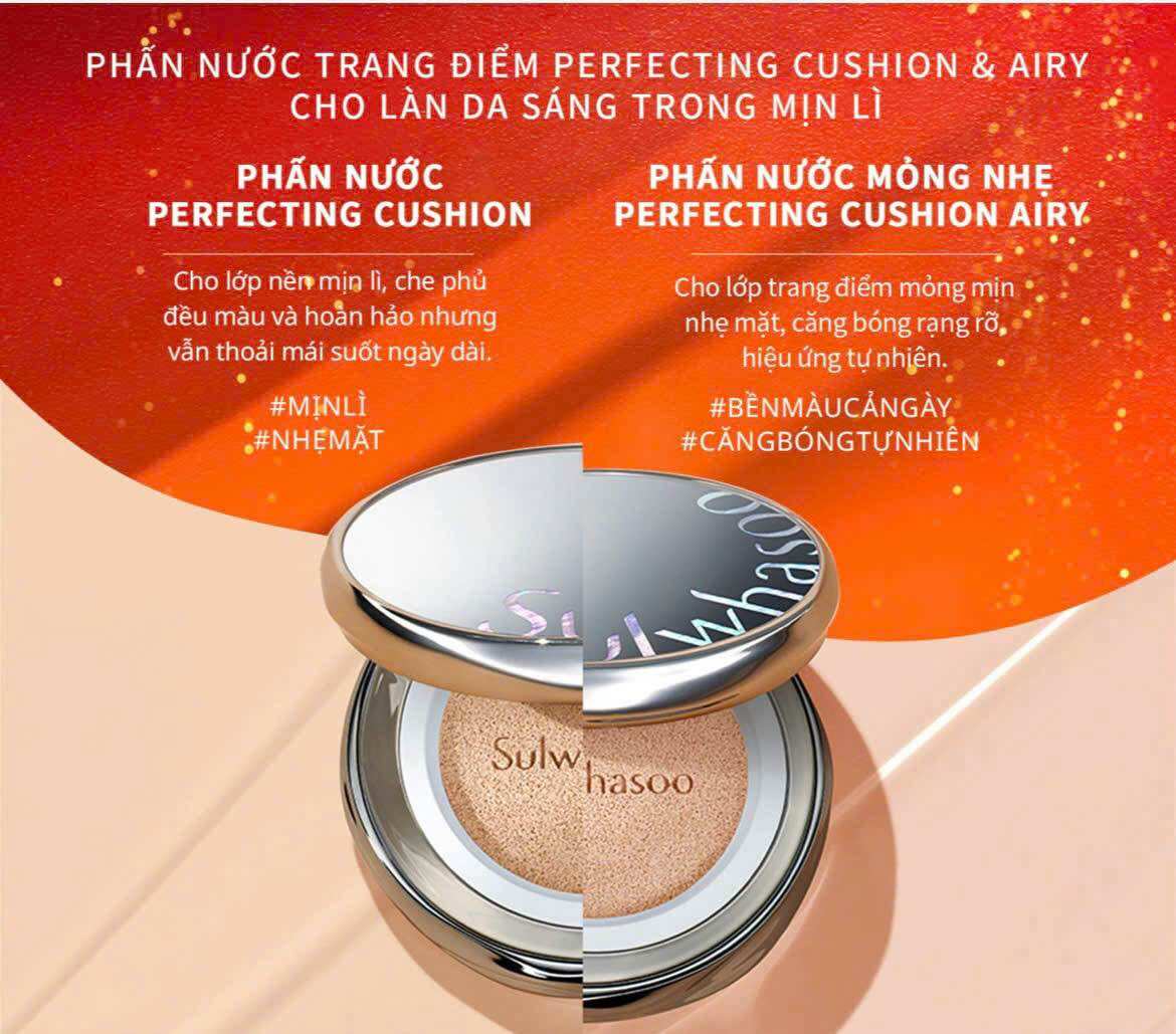 [ MẪU MỚI Kèm Lõi ] Phấn Nước Cao Cấp Sulwhasoo Perfecting Cushion Ex AIRY