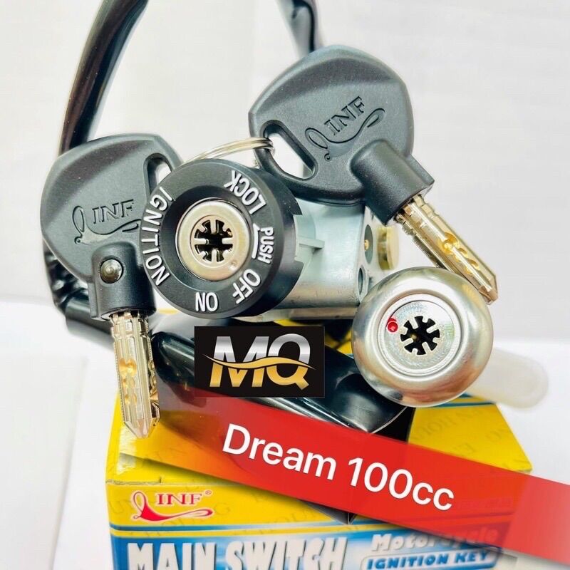 Bộ ổ khoá xe máy dream 100cc 8 cạnh