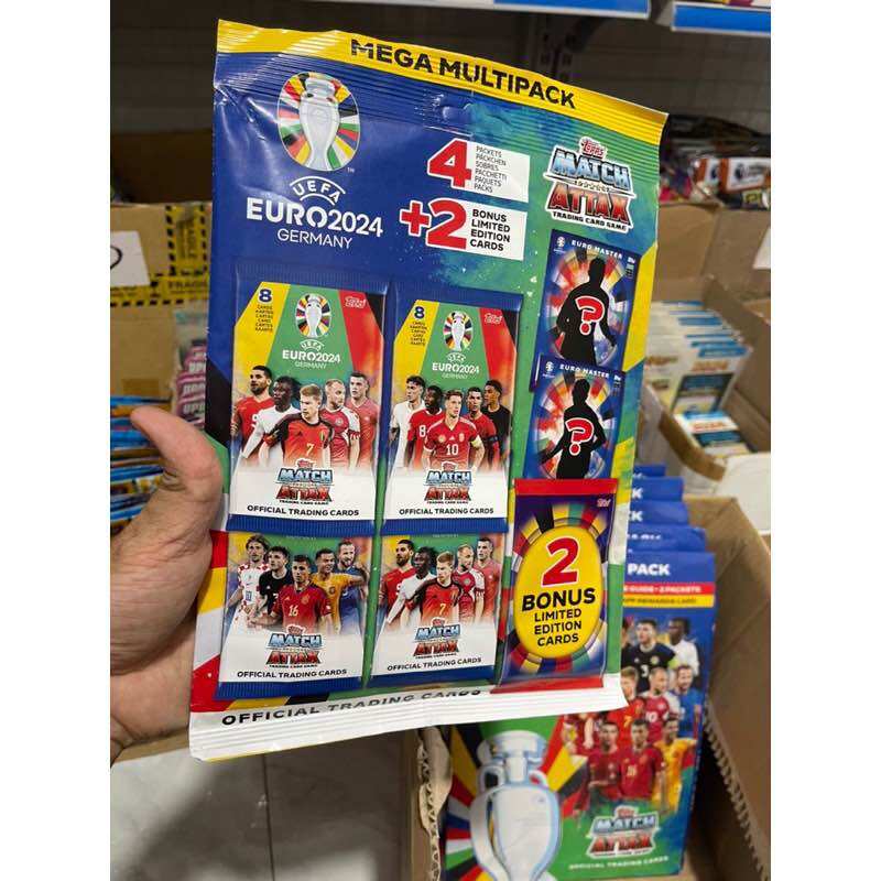 Túi chứa gói thẻ topps match attax euro 2024