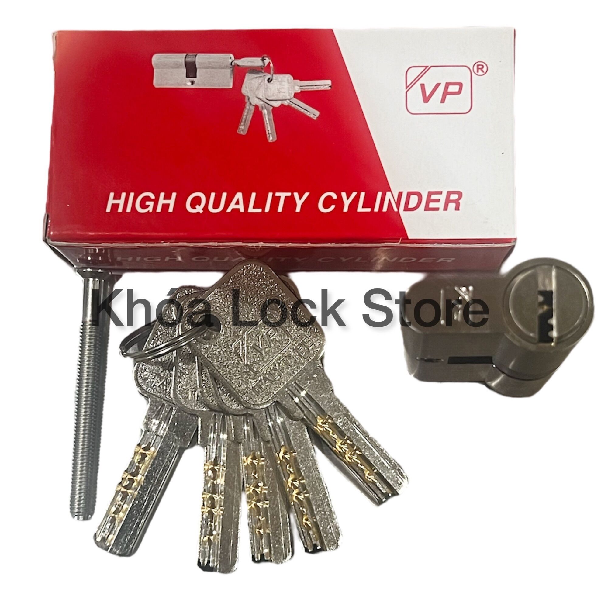 Ruột khoá cửa tay gạt VP dài 60mm rộng 32mm