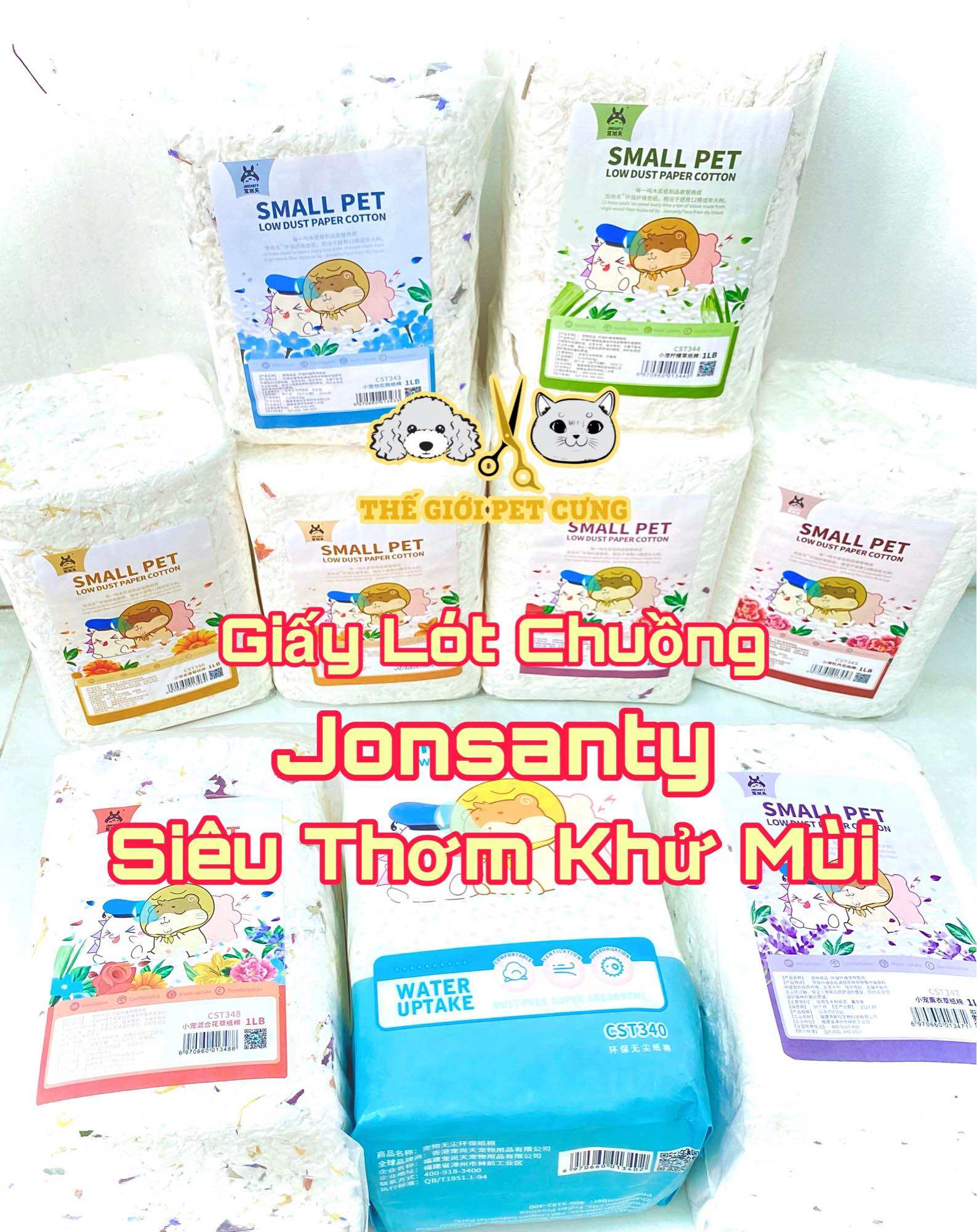 [ TÚI LỚN ] Giấy lót chuồng Hamster Jonsanty 450GR/1LB