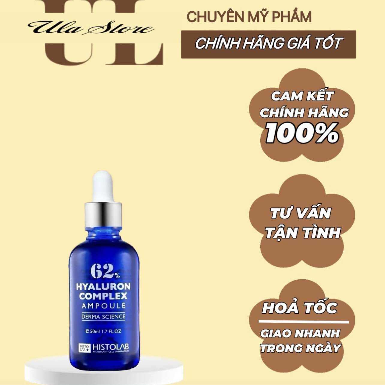 Tinh chất cấp ẩm phục hồi histolab 62% hyaluron complete ampoule 50ml