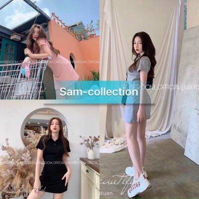 Đầm dáng suông polo chất cotton 4 chiều năng động💥Váy polo ngắn tay💥
