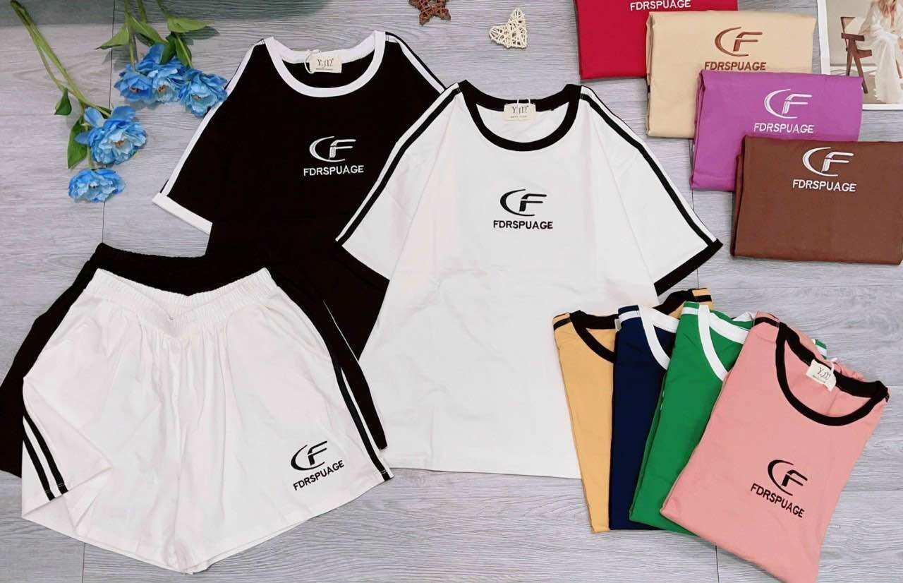 SÉT BỘ SHORT COTTON THÊU CAO CẤP