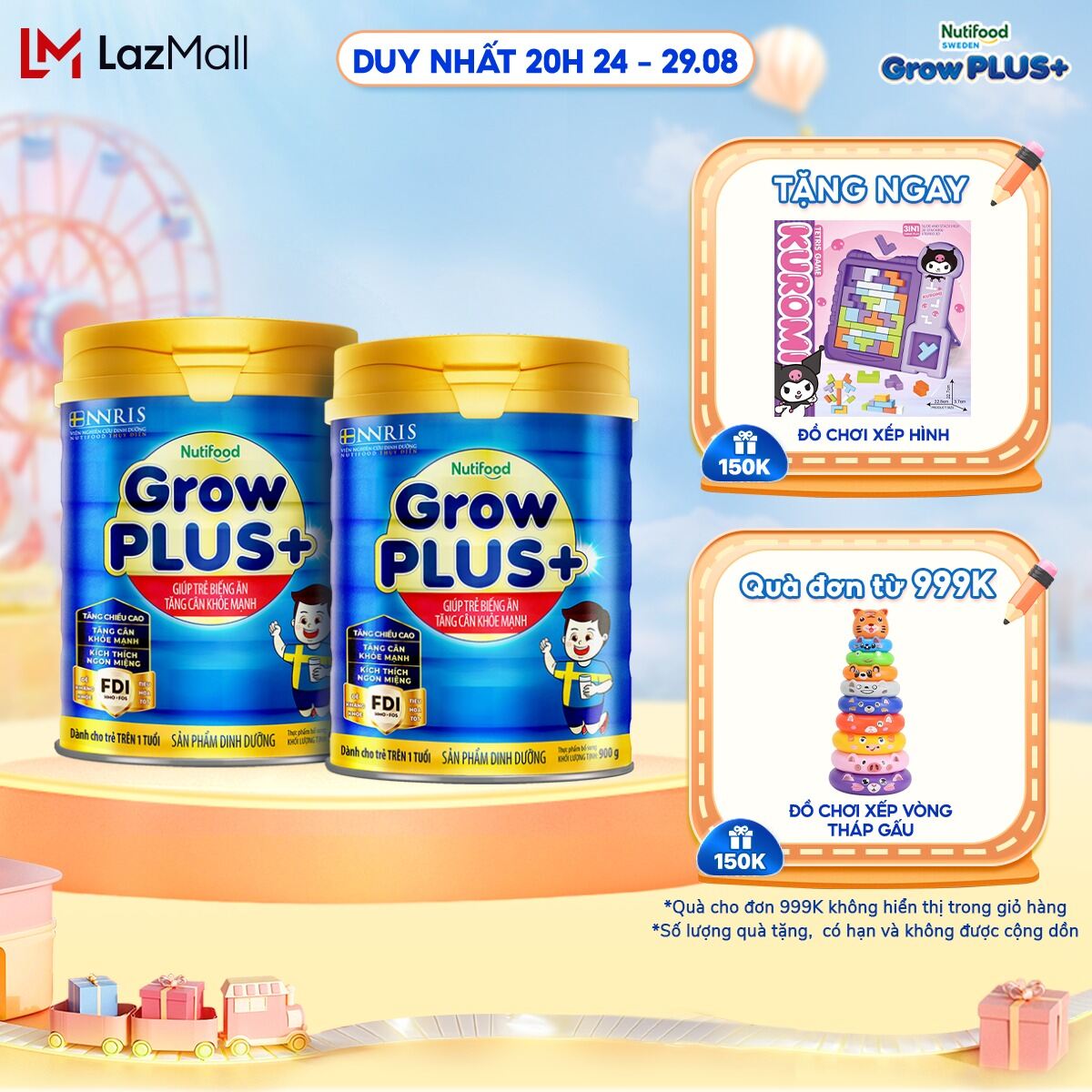 Combo 2 sữa bột growplus+ trên 1 tuổi - grow plus+