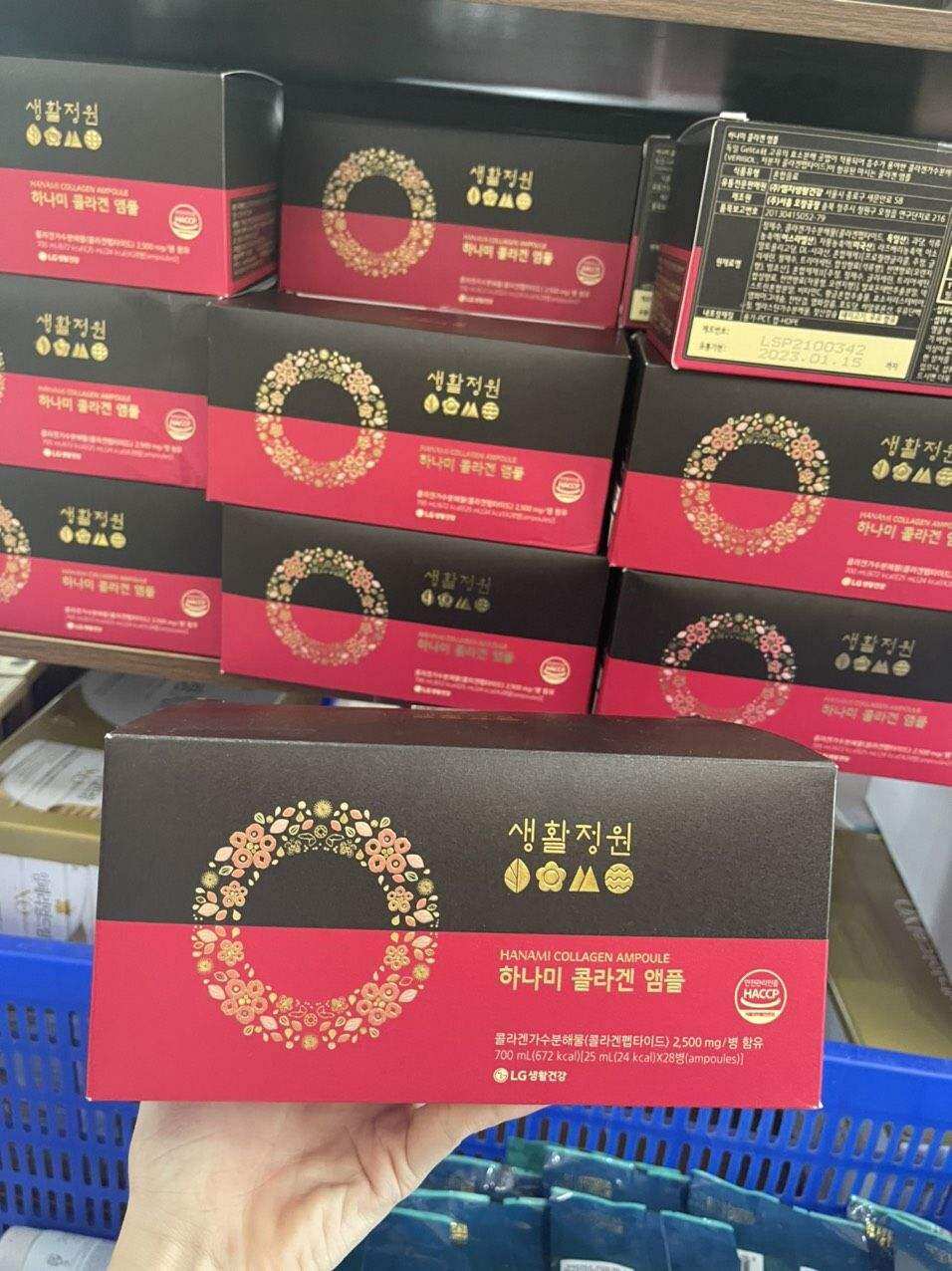 🍷🍷 Nước Uống Đẹp Da Hanami Collagen Ampoule Hàn Quốc 🏬 Xuất xứ: Hàn Quốc 🕍 Thương hiệu: Tập đoàn LG Ohui 💦 Dung tích: 25ml x 28/lọ