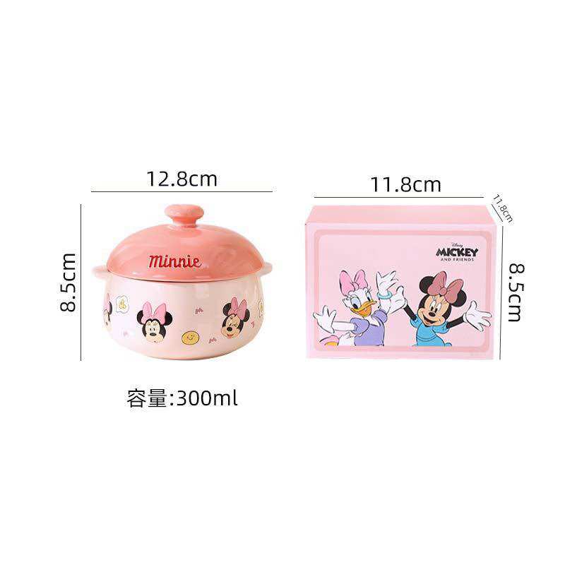 Chén thố sứ có nắp đậy Hoạt Hình Disney