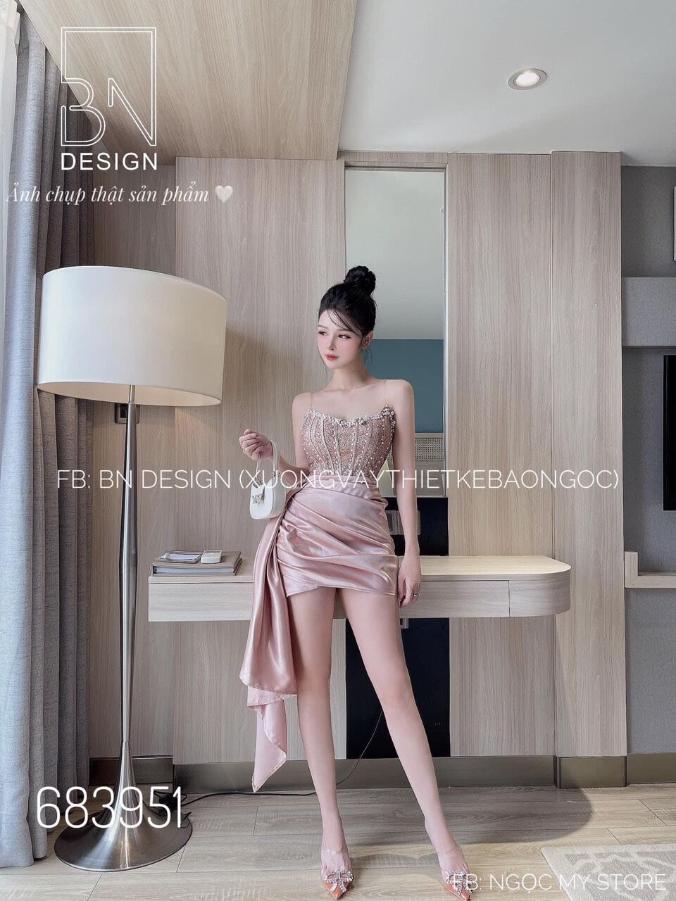 Đầm Ôm Dự Tiệc Đính Hạt Châu ( có lót quần )