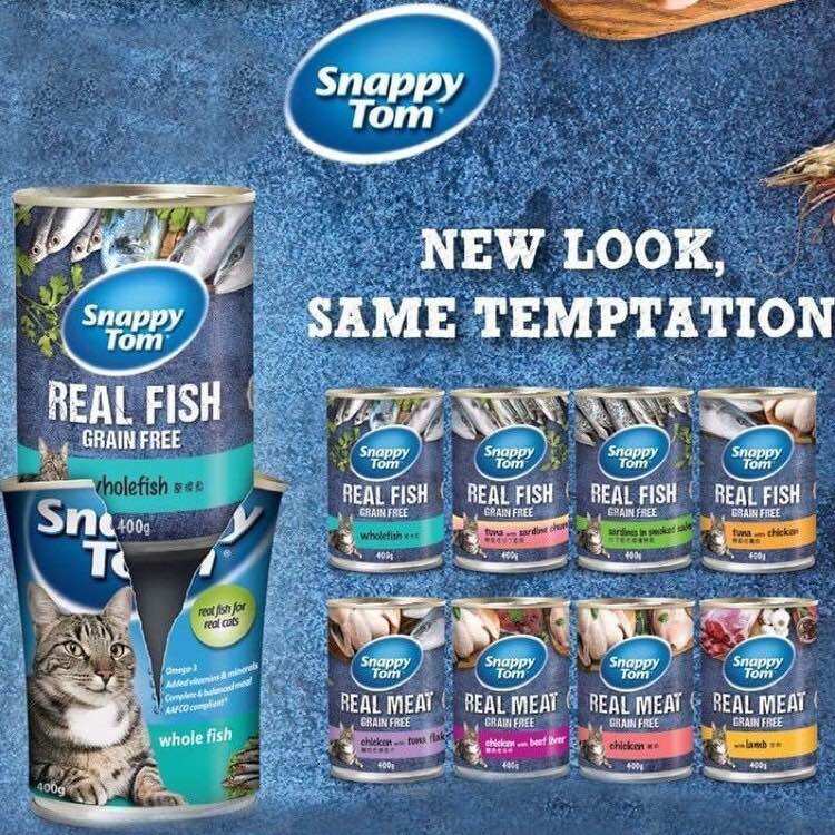 Pate cho mèo lon 400g SNAPPY TOM - SNAPPY TOM REAL FISH