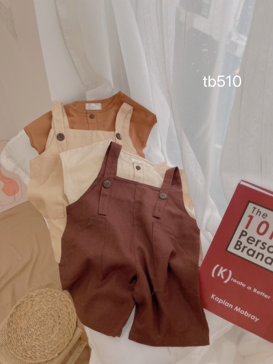 Bộ áo và quần yếm bé trai từ 5-15kg