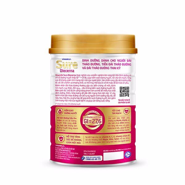 [HCM]Sữa bột Vinamilk sure diecerna lon 900g
