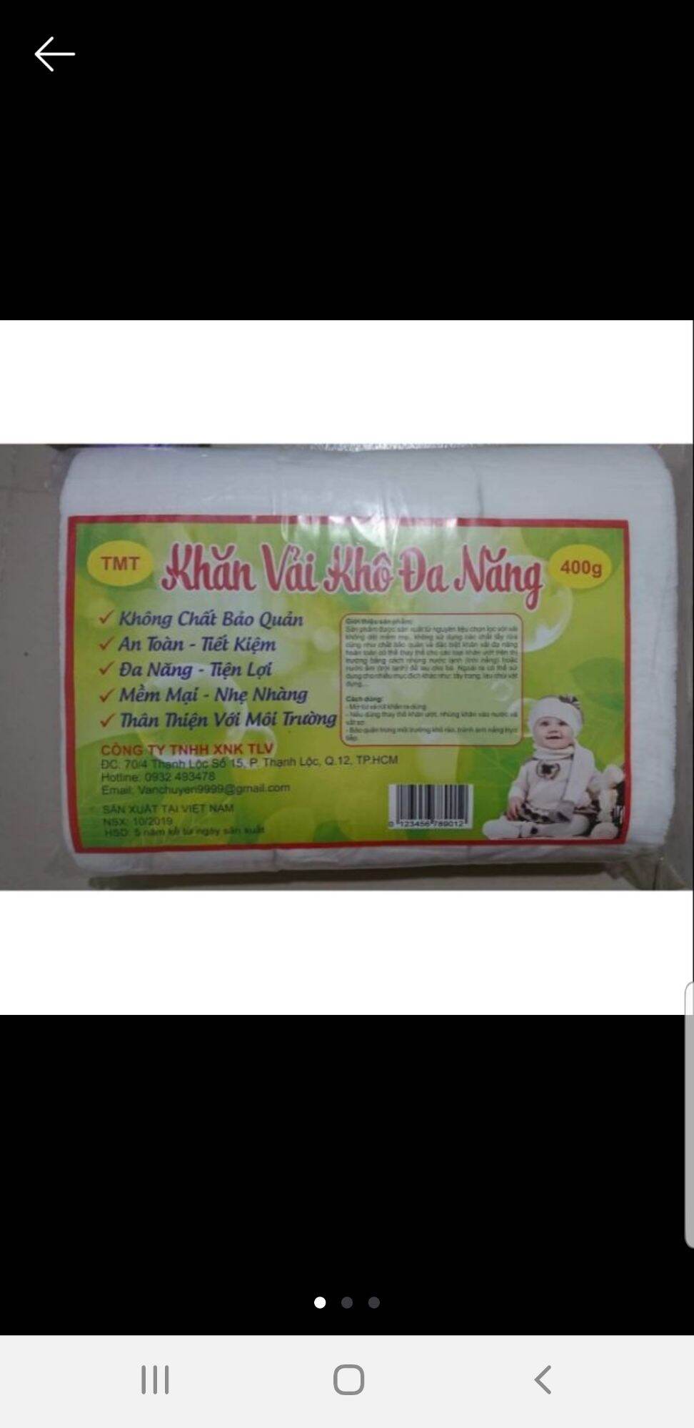 Khăn khô đa năng bịch 400gram