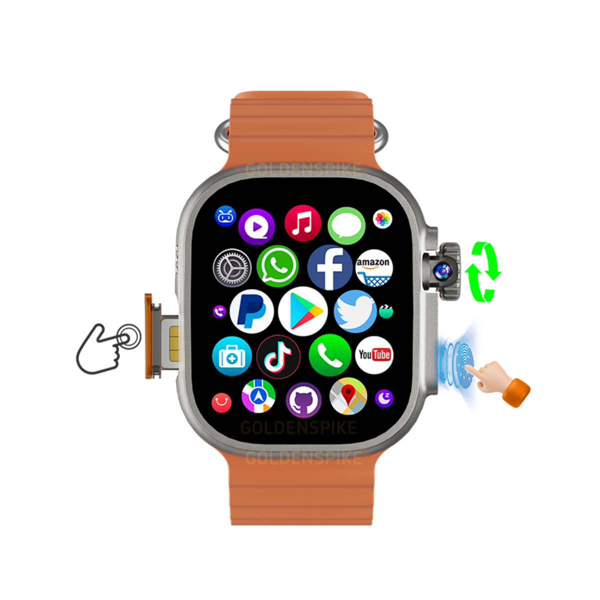 Đồng Hồ Thông Minh DW100 Pro S10 Ultra MAX 2 Màn Hình AMOLED 2.29 Inch 4G Có Camera Xoay Mở Khóa Vân