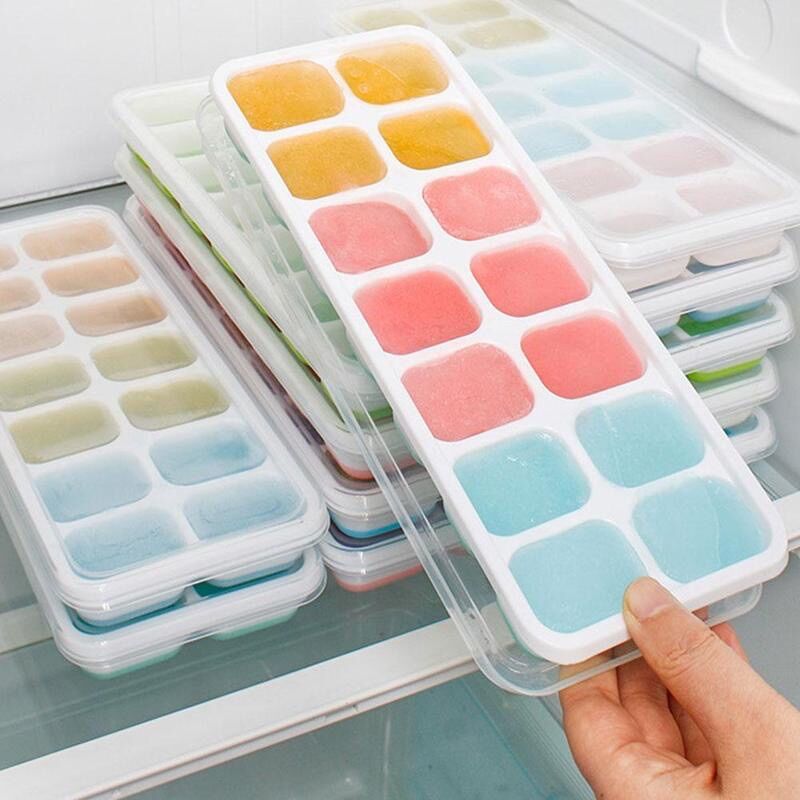 Khay đá silicon 14 viên vuông ,khuôn làm kem thạch sữa chua