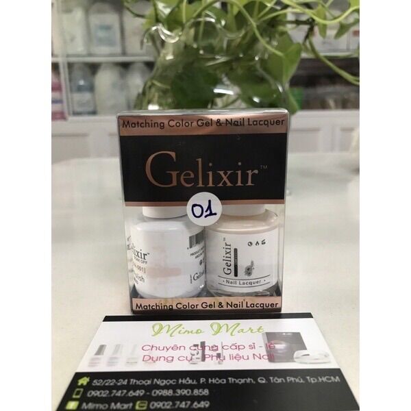 SƠN MÓNG TAY GELIXIR MỸ - BÁN THEO SET (Gồm 1 chai gel và 1 chai thường)