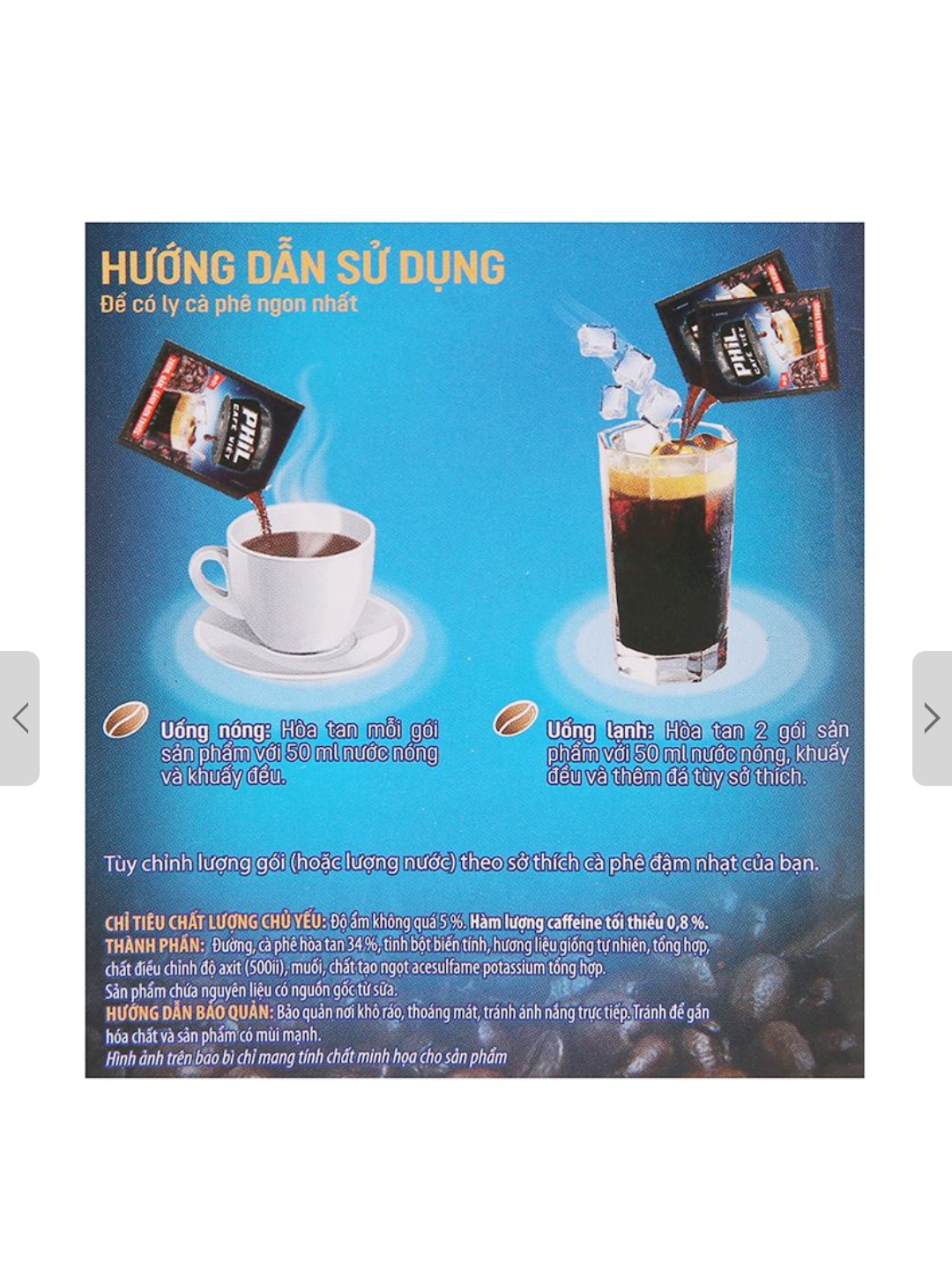 ComBo 2 Hộp Cà Phê Đen Phil Thơm Ngon Sánh Đậm (15gói x 16gram) DATE MỚI