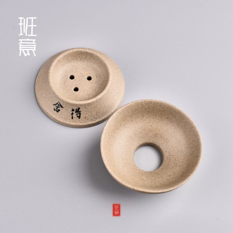 Jingdezhen Tea Strainer Tea Filter Willing Stoneware Tea Leaf Filter Creative Tea Making Device Tea Filter Rack Tea Set Accessories
