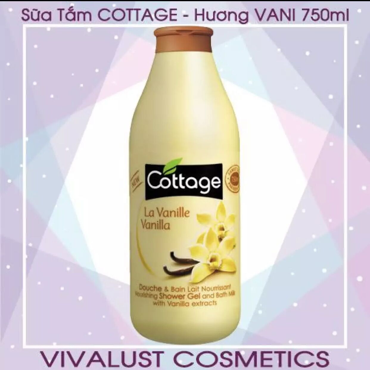 Sữa tắm COTTAGE La Vanilla - Hương Vani (750ml)
