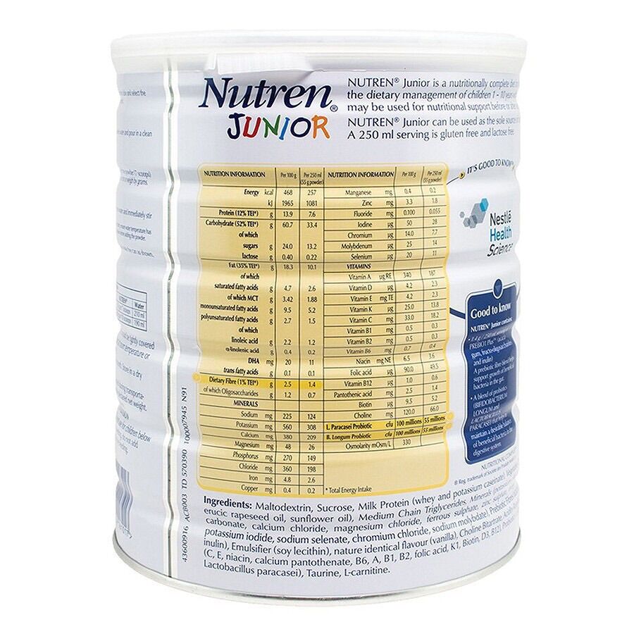 Sữa Bột Nestle Nutren Junior - Hộp 800g