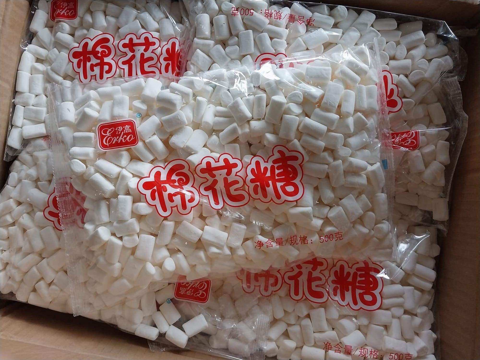 Kẹo bông gòn marshmallow 1000kg