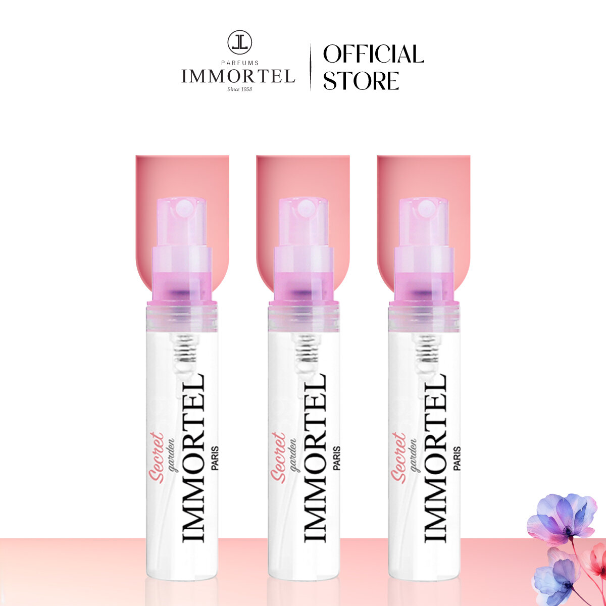 (SET 3) IMMORTEL Paris Perfume Secret Garden - 3x3 mL EDP – Authentic French