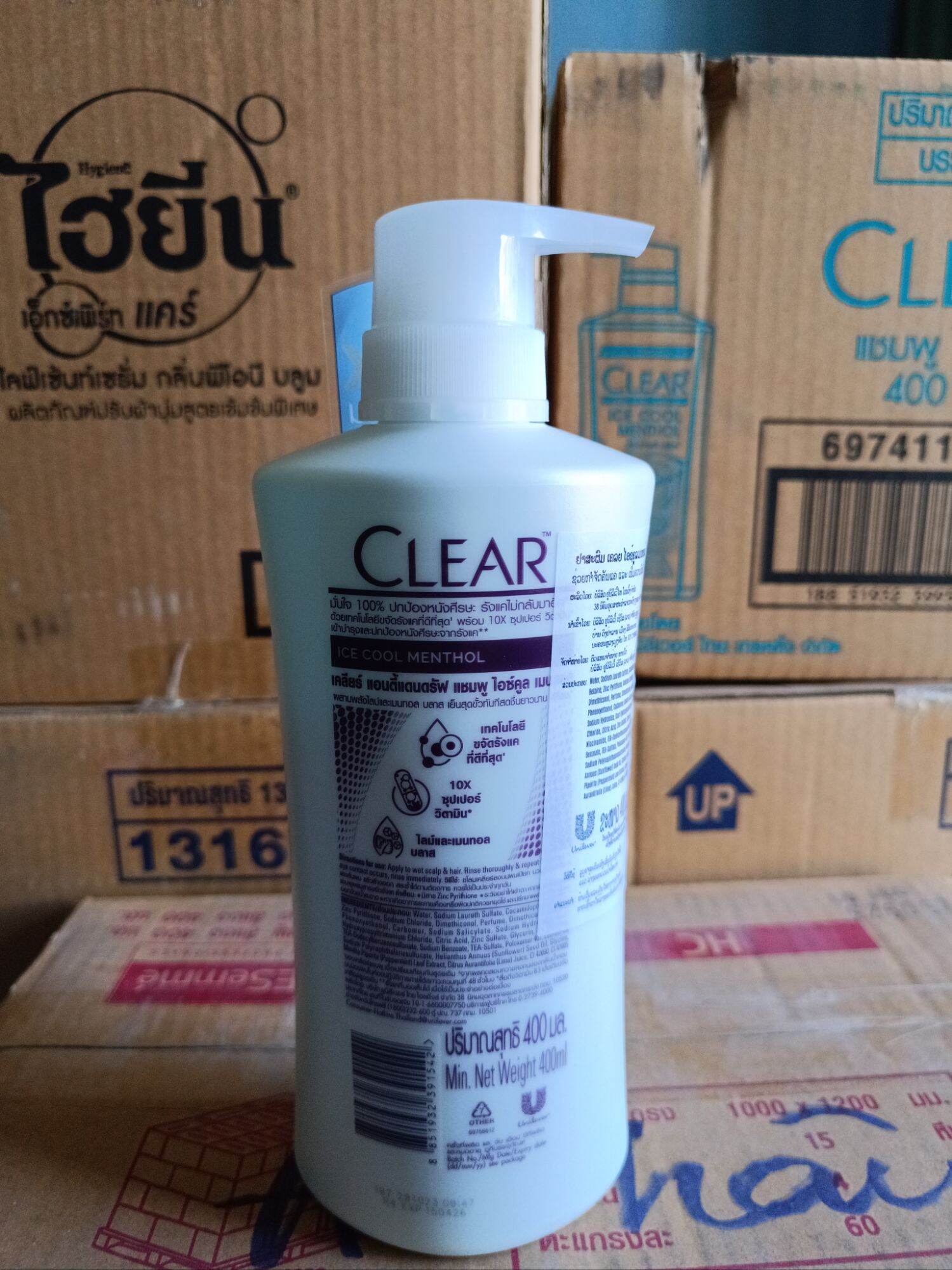 (sét 2 chai) Dầu gội đầu clear Thái Lan bạc hà