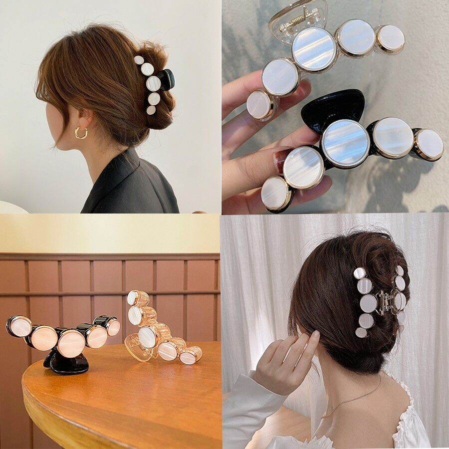 Kẹp tóc càng cua giả ngọc sang trọng