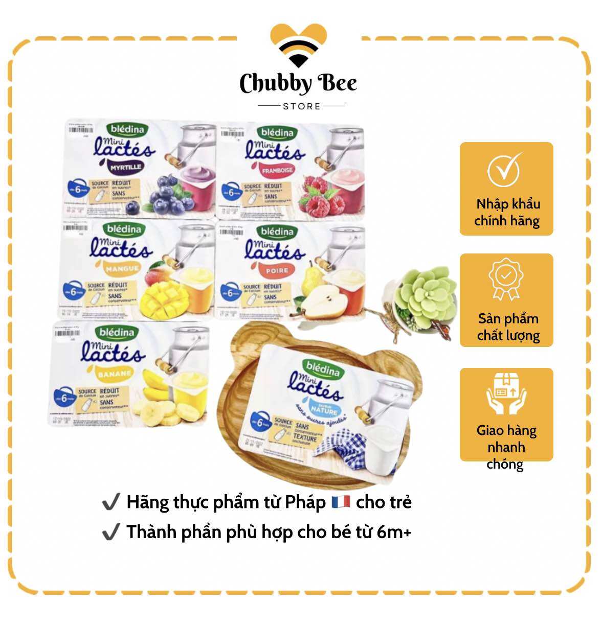 Sữa chua Bledina từ Pháp cho bé ăn dặm