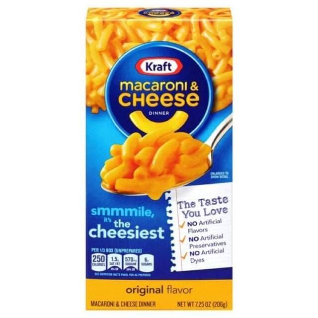 Nui phô mai MACARONI & CHEESE KRAFT - hộp 206g của Mỹ