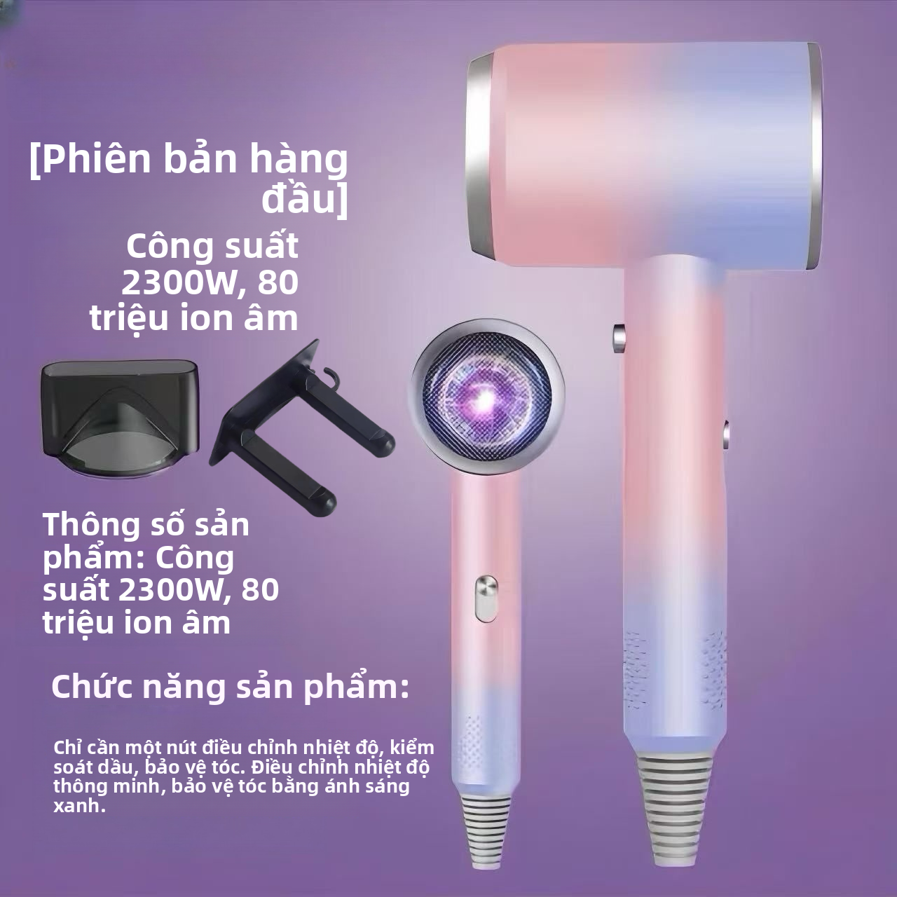 AILIAN | Negative Ion Hair Dryer for Home, Dorm, Students and Salons - 5