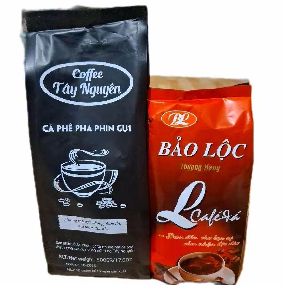 Bao Loc Premium Coffee Combo Mixed with Tay Nguyen Gu Coffee 1 Pack of 500g, Especially Rich, Fragrant and Delicious