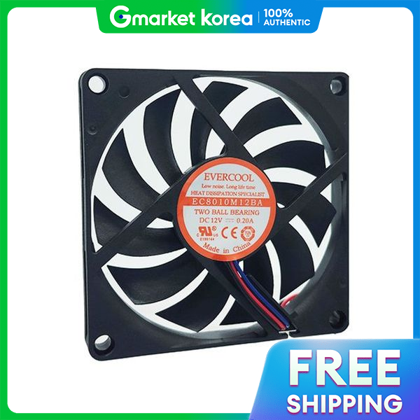 Evercool 80mm Case Fan Cooler 3-Pin 10t Ec8010M12Ba-3P 80mm Cooler System Cooler Pc Giá 668,250 Đồng*Miễn phí vận chuyển