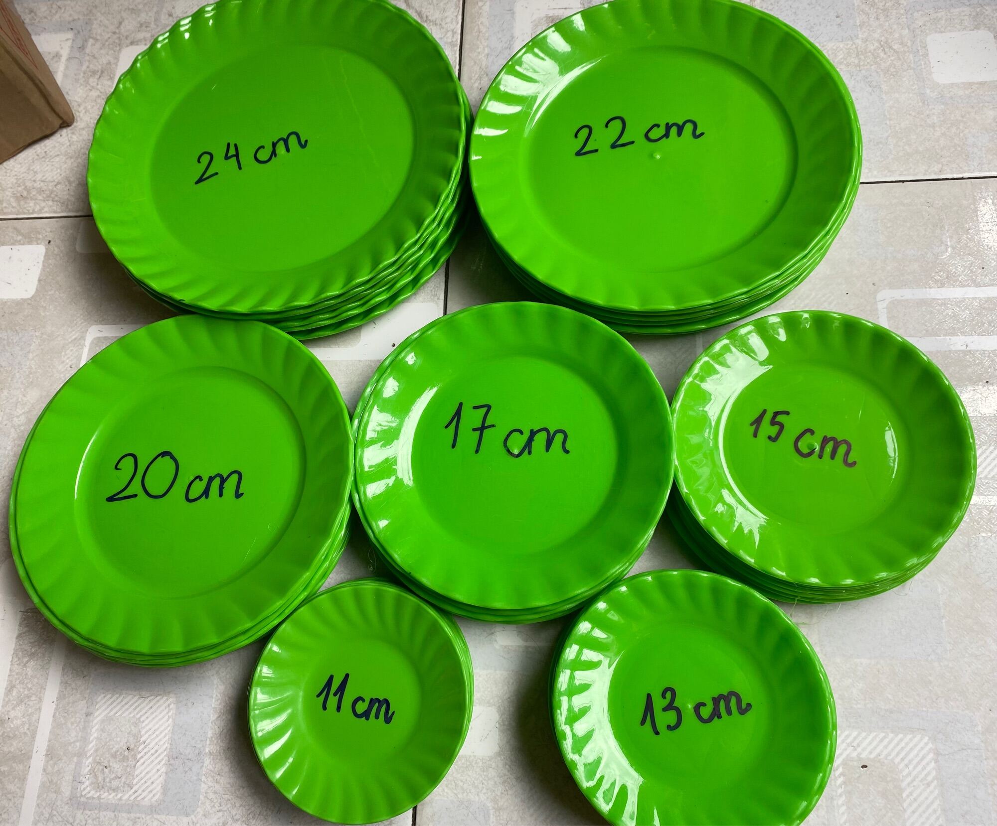 🔥Set 10 Dĩa Nhựa Xanh Dẻo, Loại CẠN