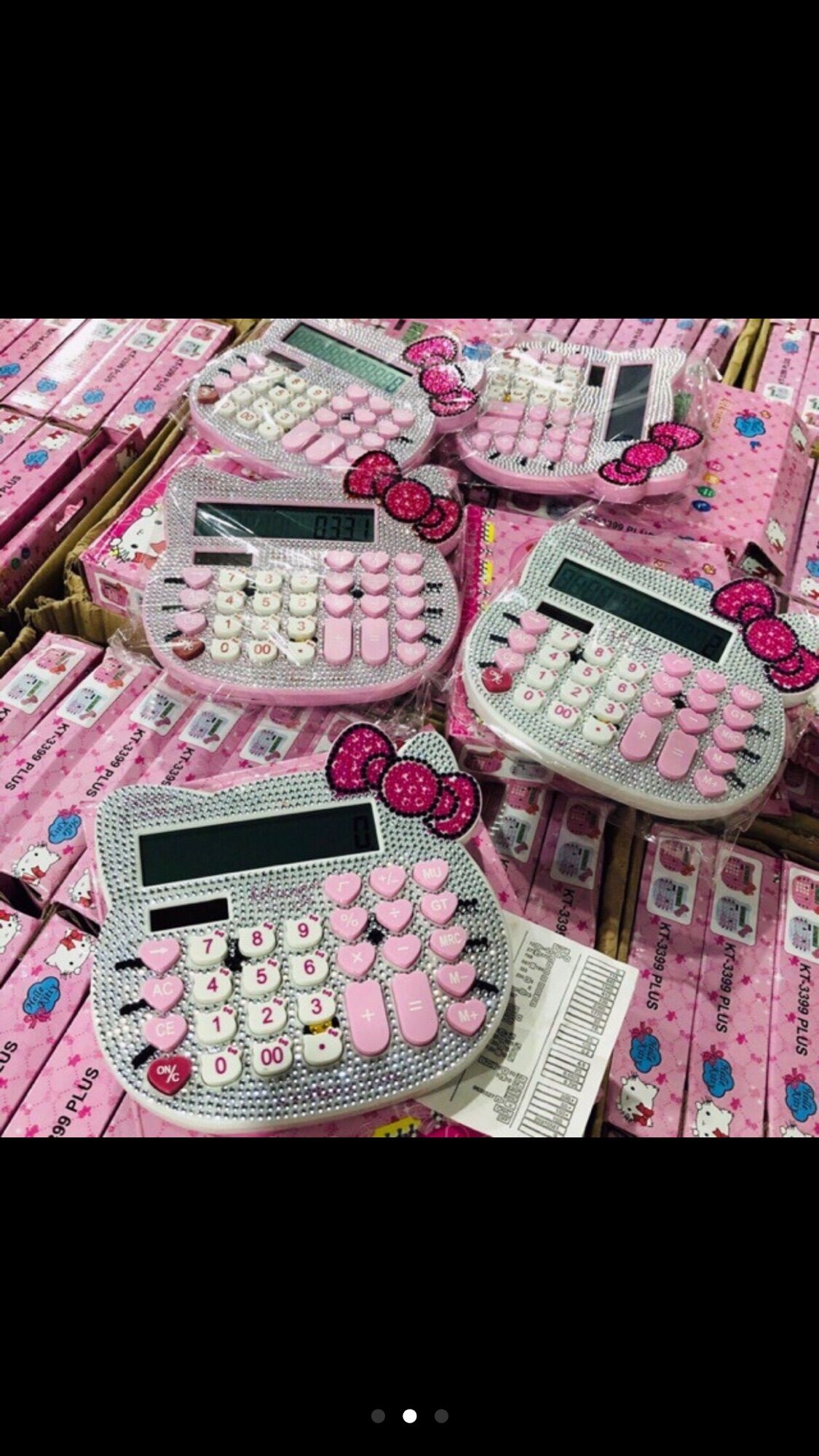 Máy tính Mèo HELLO KITTY đính hạt