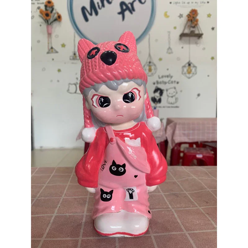 Tượng thạch cao tô màu Dora cao 22cm
