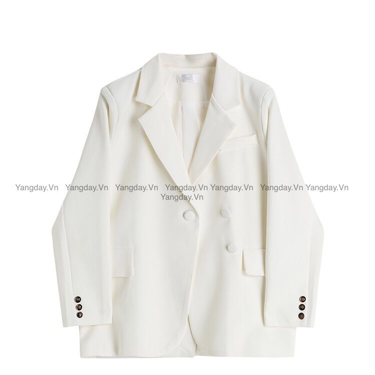Áo khoác blazer 2 lớp có độn vai dáng blazer daddy - Áo blazer dáng rộng