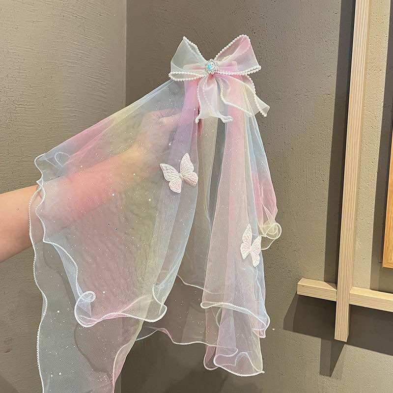 Nơ voan cô dâu Elsa nữ hoàng băng giá cho bé