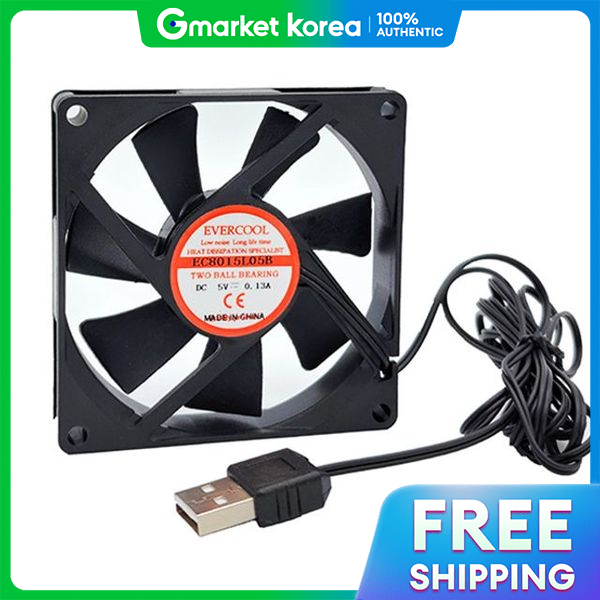 Evercool USB 80mm Case Fan Cooler 2-Ball Usb-Ec8015L05B USB System Cooler Giá 683,250 Đồng*Miễn phí vận chuyển