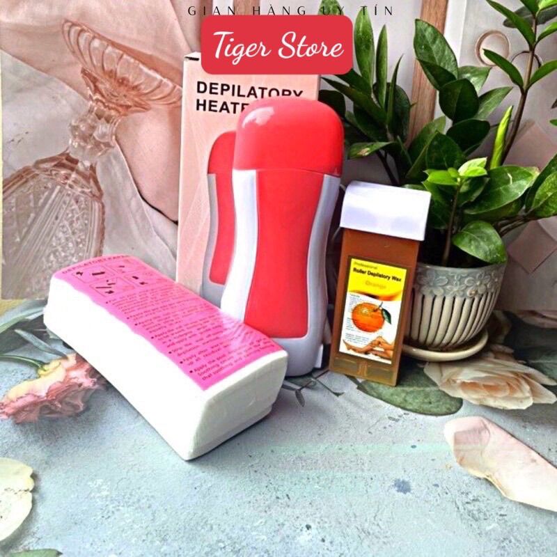 Combo Máy wax lông nóng Depilatory Heater