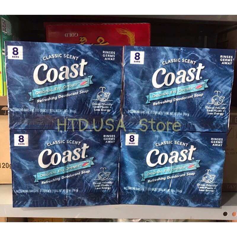 Lốc 8 Xà bông cục Coast Mỹ