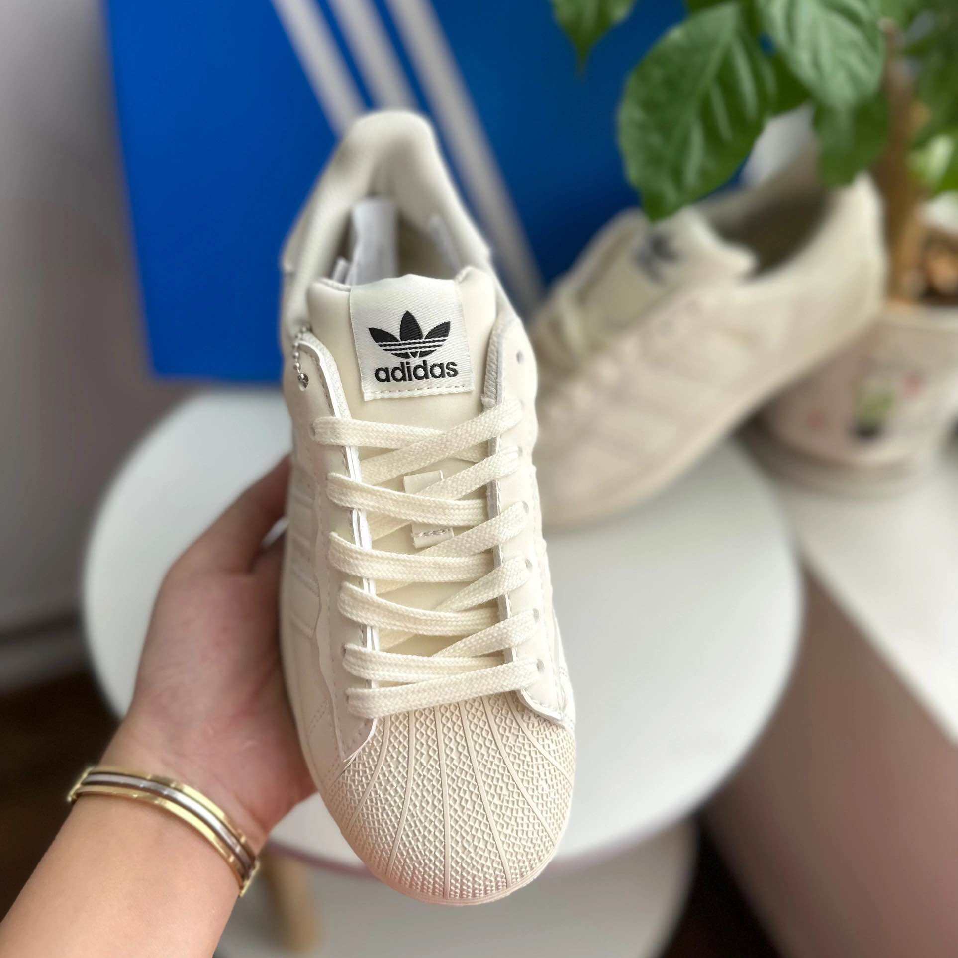 [ 𝐒𝐀𝐍𝐍𝐘 𝐒𝐇𝐎𝐏 ] GIÀY SNEAKER ADIDAS SÒ SUPERSTAR KEM/ HỒNG/ XANH
