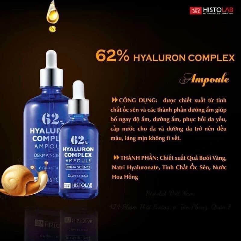 Serum cấp ẩm histolab - tinh chất cấp ẩm 62% hyaluron complex ampoule